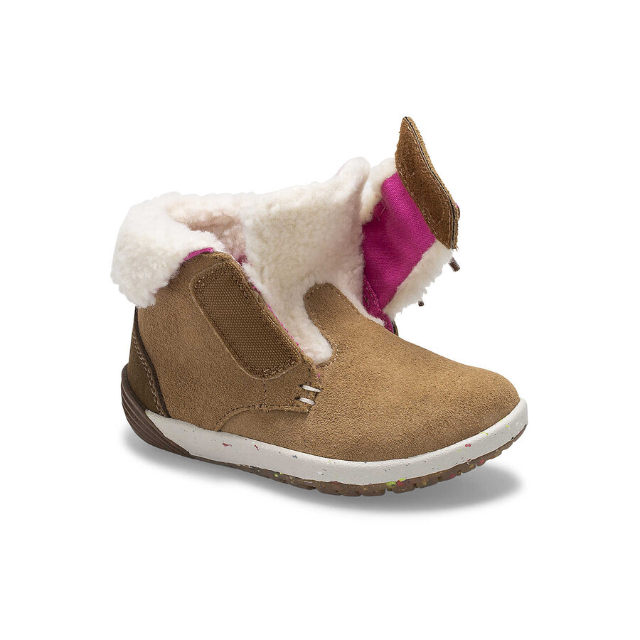 Μπότες bare steps cocoa jr. για μικρά παιδιά - Μπότες σε χρώμα καστανιάς σουέτ