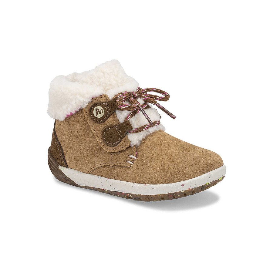 Μπότες bare steps cocoa jr. για μικρά παιδιά - Μπότες σε χρώμα καστανιάς σουέτ