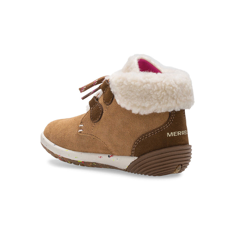 Μπότες bare steps cocoa jr. για μικρά παιδιά - Μπότες σε χρώμα καστανιάς σουέτ