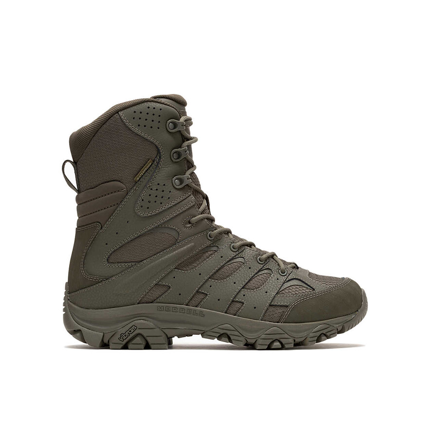 Ανδρική Αδιάβροχη Μπότα moab 3 8 tactical zip με Φερμουάρ Σκούρο Λαδί
