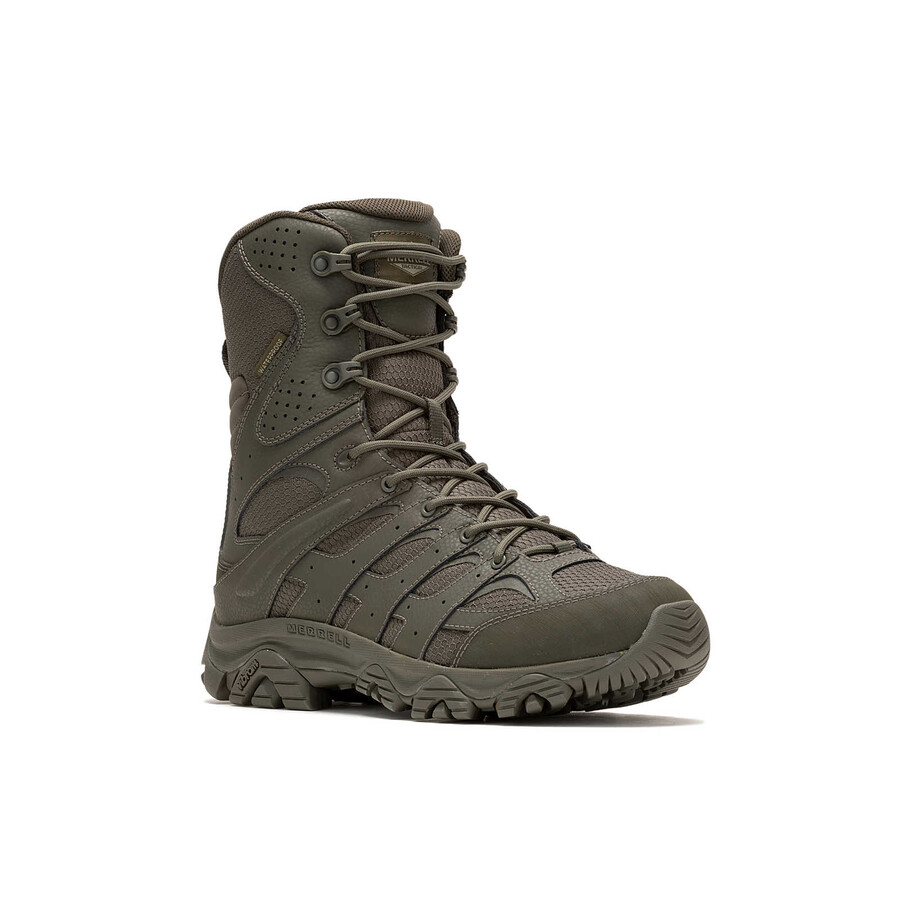 Ανδρική Αδιάβροχη Μπότα moab 3 8 tactical zip με Φερμουάρ Σκούρο Λαδί